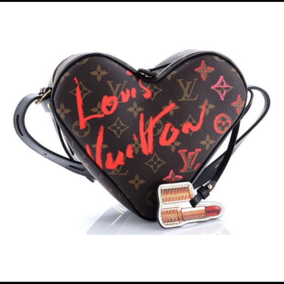 Louis Vuitton Heart-Shaped Crossbody Bag in Brown and Red - Picture 1 of 2
